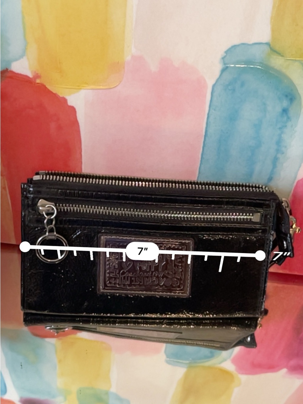 Coach POPPY Y2K Black Patent wristlet - Picture 10 of 10